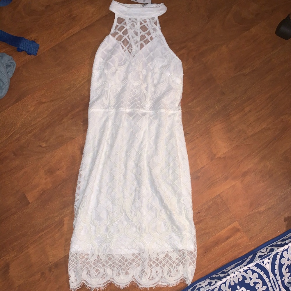 LACE BODY CON DRESS